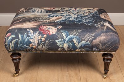 Lot 246 - A rectangular footstool