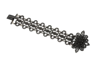 Lot 163 - A Berlin ironwork bracelet, composed of a...