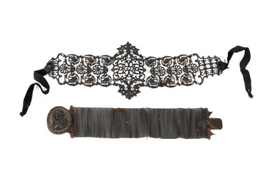Lot 164 - A Berlin ironwork bracelet, composed of a...