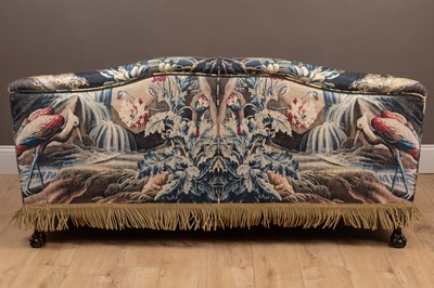 Lot 6 - A sofa with verdure tapestry style upholstery