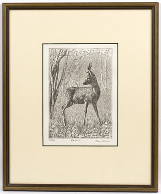 Lot 175 - Jean Thomas (Contemporary) 'Roebuck', etching,...