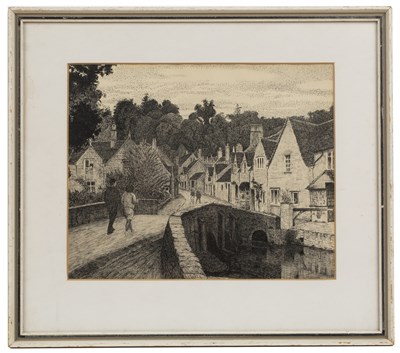 Lot 177 - R Clover (20th Century School) 'Castle Combe,...