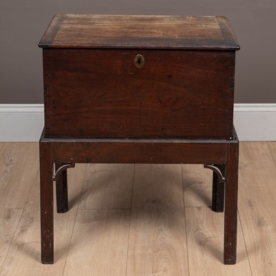 Lot 215 - A 19th century mahogany box on stand