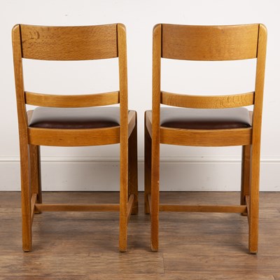 Lot 72 - Attributed to Heals pair of oak-framed chairs...