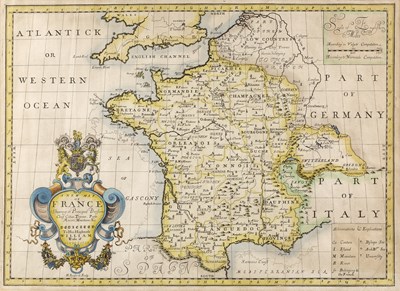 Lot 106 - Edward Wells (1667-1727) 'A New Map of France',...