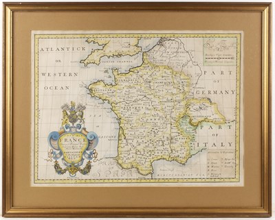 Lot 106 - Edward Wells (1667-1727) 'A New Map of France',...