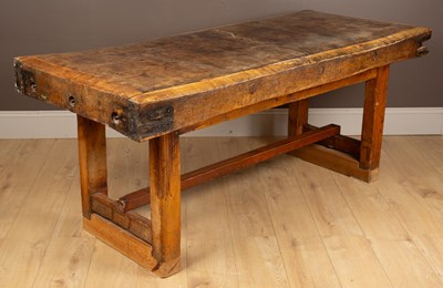 Lot 1034 - A large hickory butchers block