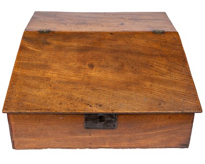 Lot 1078 - An elm bible box