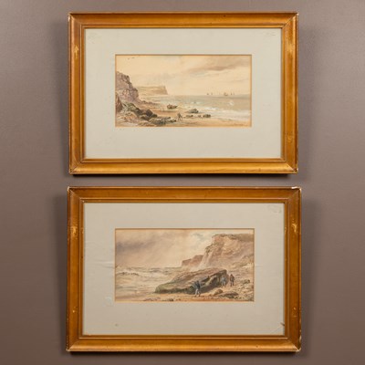 Lot 333 - Leopold  Rivers (British 1852-1905), A pair of seascapes with figures