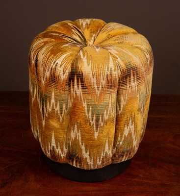 Lot 336 - A small upholstered circular stool