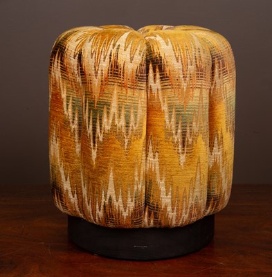 Lot 336 - A small upholstered circular stool