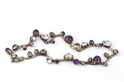 Lot 180 - A silver and stone set necklace by Wendy...