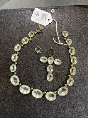 Lot 187 - A Georgian paste set buckle, of shaped and...