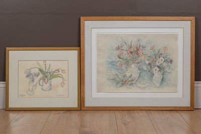 Lot 348 - Jean Sturgis (British 1931-2018), a pair of still lifes