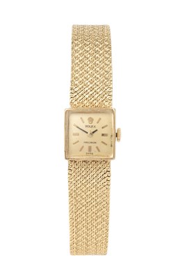 Lot 420 - A 9ct gold Rolex 'Precision' lady's wristwatch,...