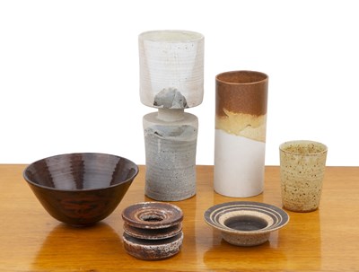 Lot 417 - Mixed collection of studio ceramics and...