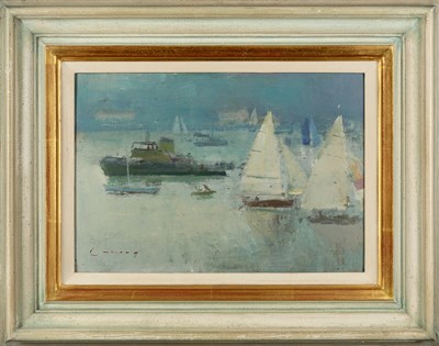 Lot 122 - Fred Cuming (1930-2022) Boats signed (lower...