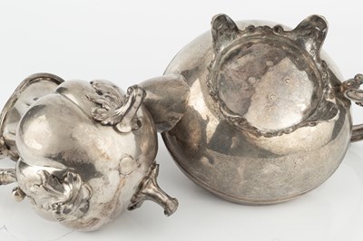 Lot 872 - An early Victorian silver teapot, with reeded...