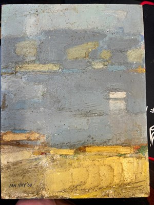 Lot 178 - Ian Hay (b.1940) Two beach scenes oil on board...