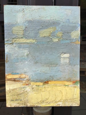Lot 178 - Ian Hay (b.1940) Two beach scenes oil on board...