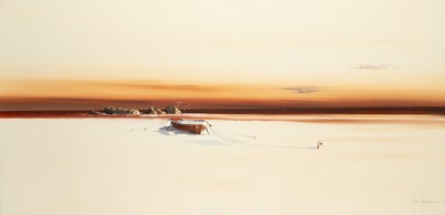 Lot 114 - John Horsewell (b.1952) Boat on the Beach...