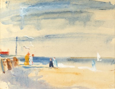 Lot 27 - Jean Alexander (1911-1994) Beach scene...