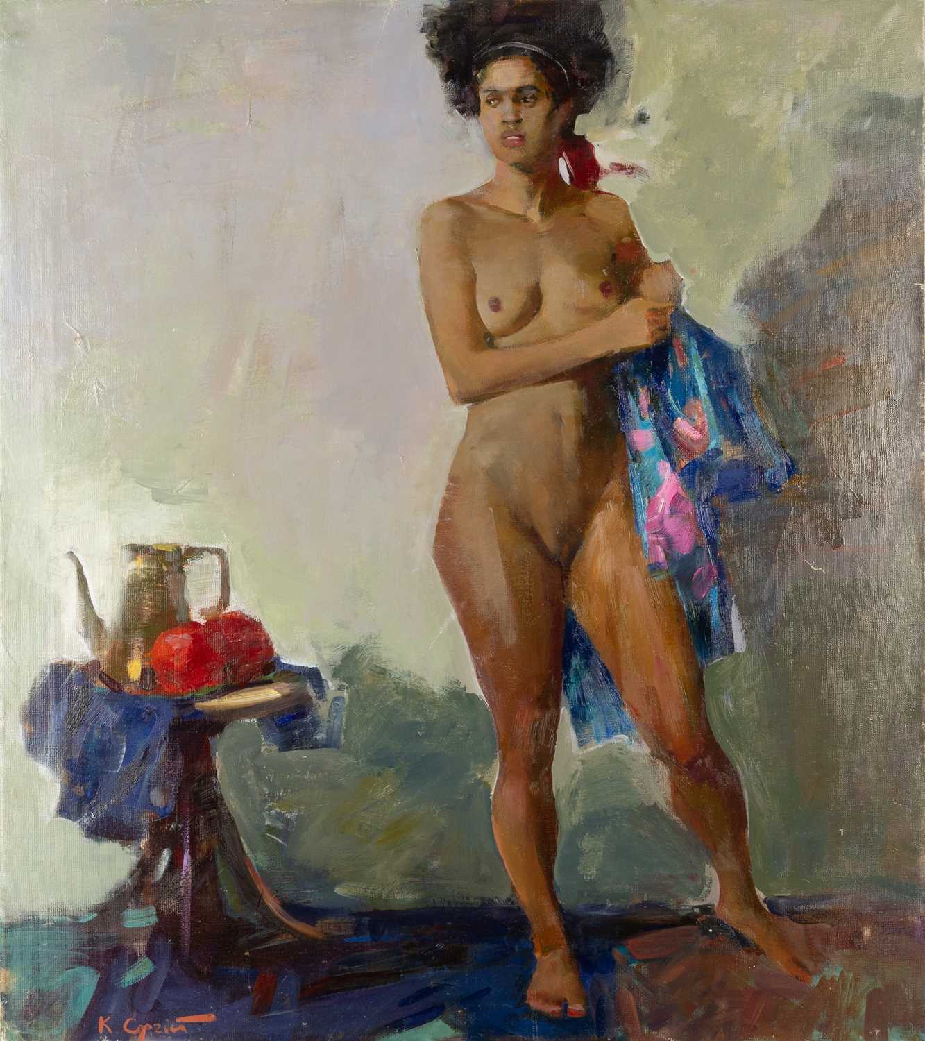 Lot 138 - Sergei Kovalenko (b.1980) Nude signed oil on...