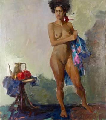 Lot 138 - Sergei Kovalenko (b.1980) Nude signed oil on...