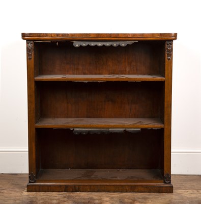 Lot 54 - Walnut open-fronted bookcase 19th Century,...