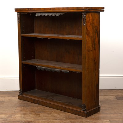 Lot 54 - Walnut open-fronted bookcase 19th Century,...