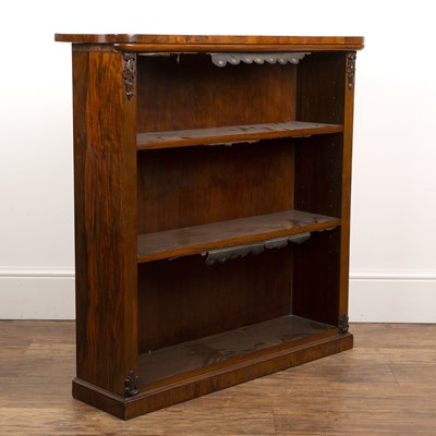 Lot 54 - Walnut open-fronted bookcase 19th Century,...