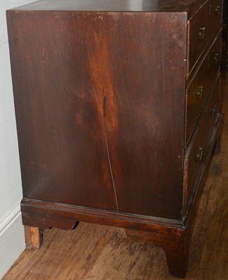 Lot 44 - Mahogany chest of three-drawers George III,...