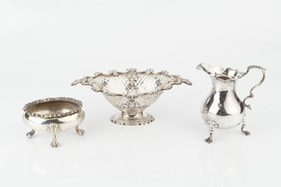 Lot 865 - A George II silver cream jug, of baluster form...