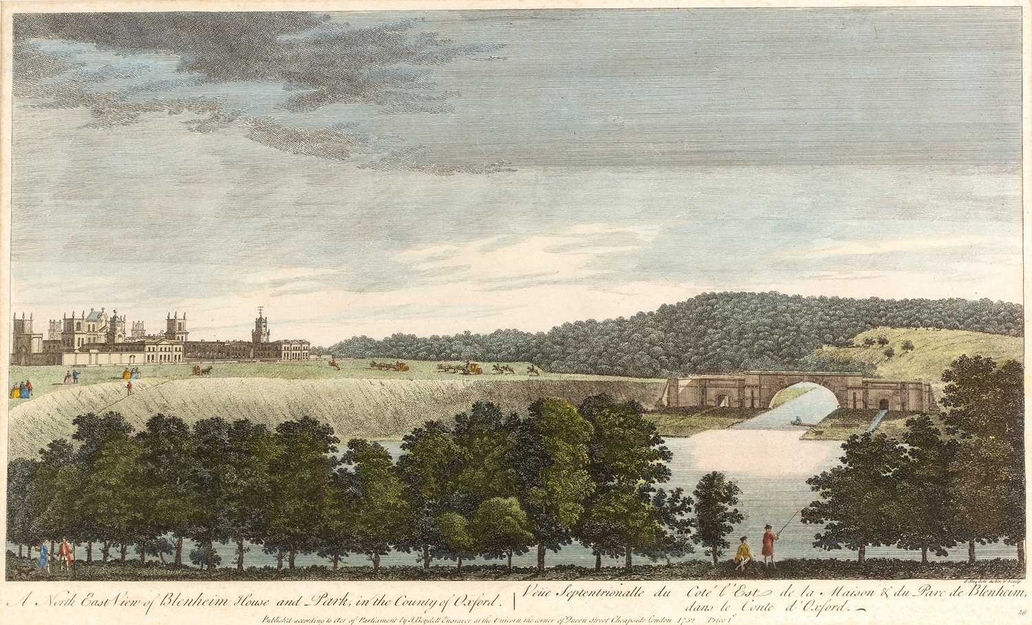 Lot 1 - J Boydell A North East view of Blenheim House...