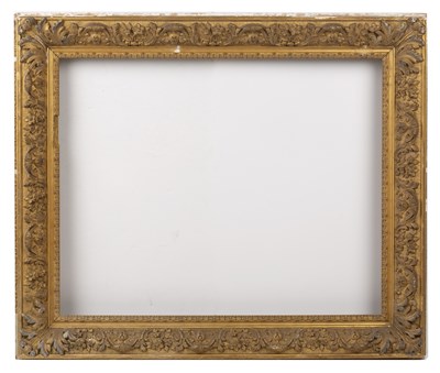 Lot 462 - A 19th century gilt gesso frame, the border...