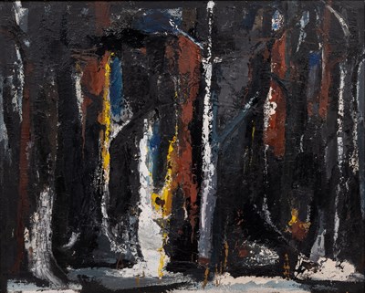 Lot 161 - Manner of John Piper An Abbey, oil on canvas...