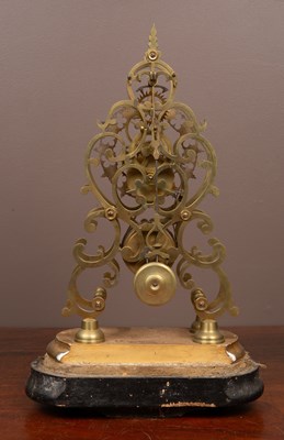 Lot 133 - A Victorian skeleton clock or timepiece