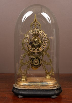 Lot 133A - A Victorian skeleton clock or timepiece