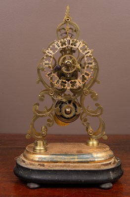 Lot 133 - A Victorian skeleton clock or timepiece