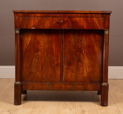 Lot 433 - A 19th century French mahogany side cabinet