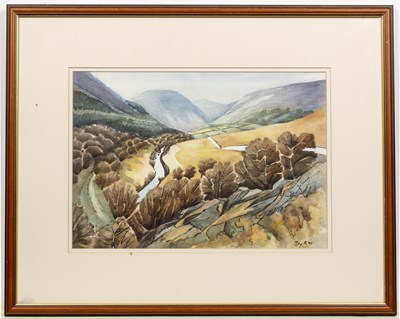 Lot 421 - Roy Burrows (1922-2010) Welsh landscape,...