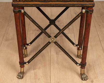 Lot 544 - A toleware jardinière stand