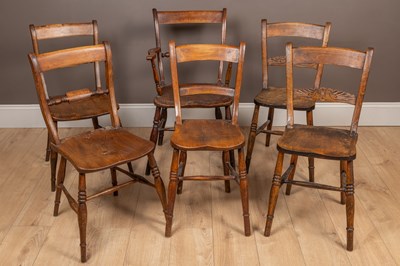 Lot 435 - A matched set of six Oxford pattern kitchen chairs