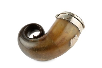 Lot 597 - A 19th century Scottish silver mounted horn...