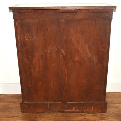 Lot 55 - Burr walnut serpentine front cabinet French,...