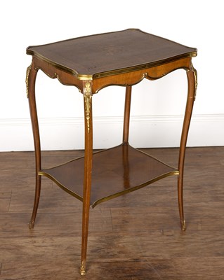 Lot 73 - Rectangular inlaid parquetry occasional table...