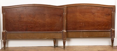 Lot 68 - Pair of inlaid bedends French, with ormolu...