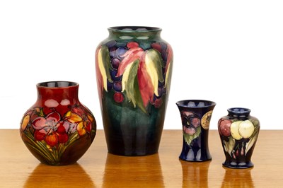 Lot 334 - Collection of Moorcroft vases comprising a...