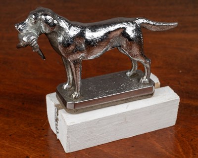 Lot 111 - A car mascot modelled as a labrador with a pheasant in its mouth