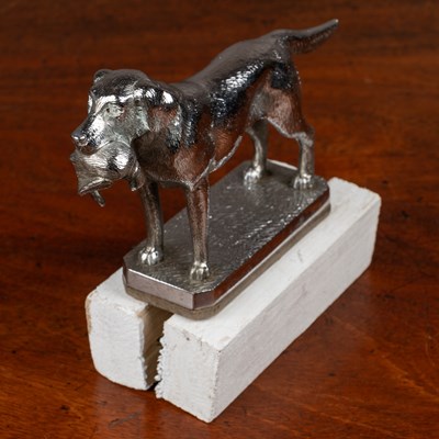 Lot 111 - A car mascot modelled as a labrador with a pheasant in its mouth